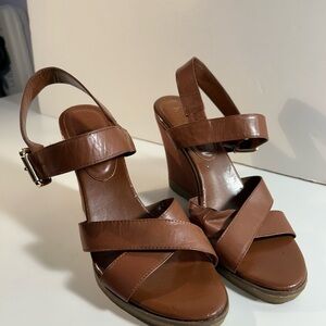 Lauren Brown Leather Sandals